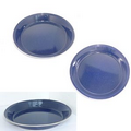 33.8oz. (1L) Blue and Snow Points Enamel Disc with Stainless Steel Rim